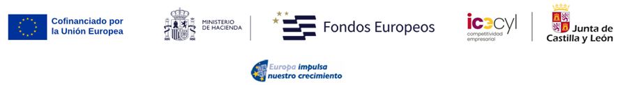Cofinanciado por la Unión Europea, Ministerio de Hacienda, Fondos Europeos, ICECYL y Junta de Castilla y León